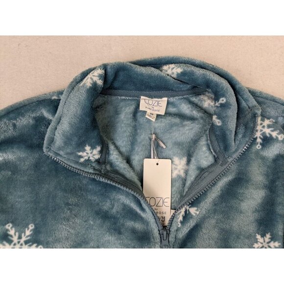 COZE BY PINK ROSE - WOMEN'S SOFT FLEECE 1/4 ZIP PULLOVER SWEATER - SIZE XS - Picture 4 of 9